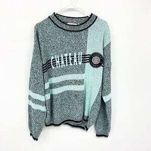 Vintage 80s 90s Chateau Ramie Cotton Blend Sweater Size L Made in Korea